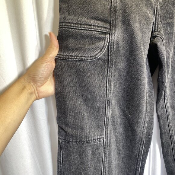 PacSun Comfort Stretch Washed Black Cargo Dad Pants,‎ Size S - Picture 4 of 12